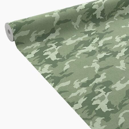 Papier peint intissé MILITARY coloris vert camouflage