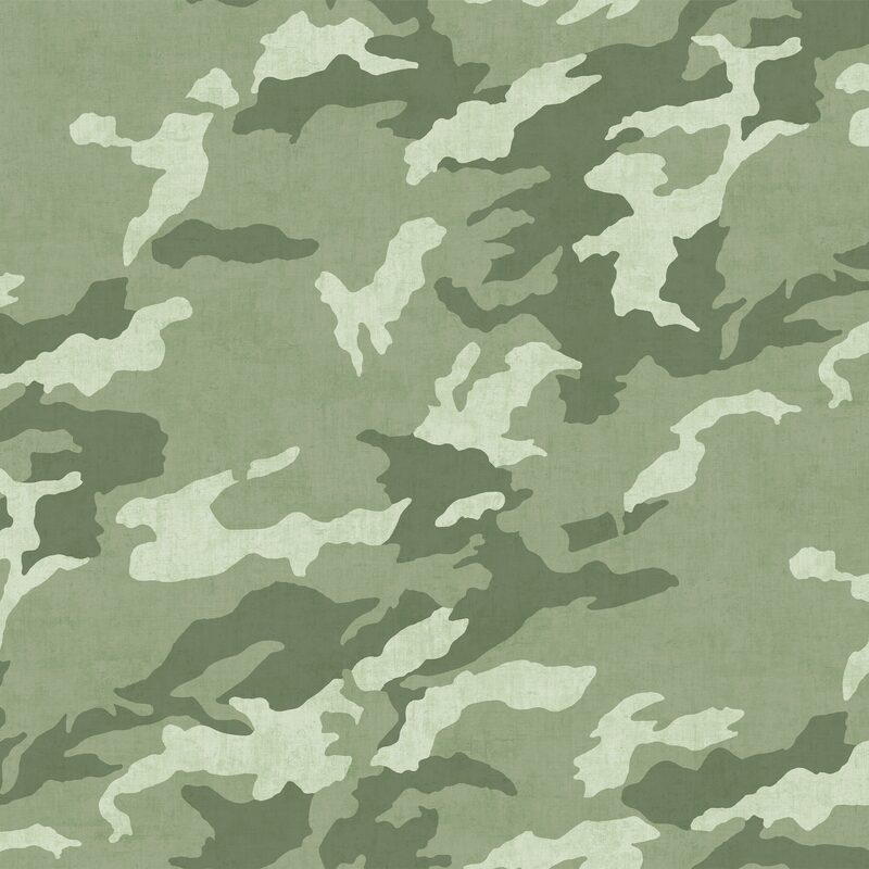 Papier peint intissé MILITARY coloris vert camouflage