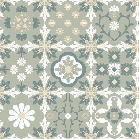 Papier peint intissé LAZARE coloris vert sauge