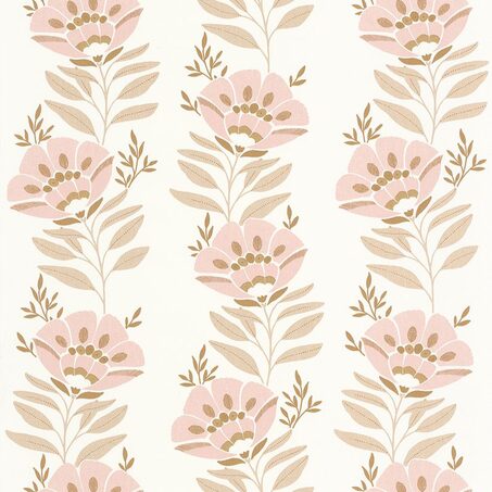 Papier peint intissé SERAPHINA rose poudré et beige