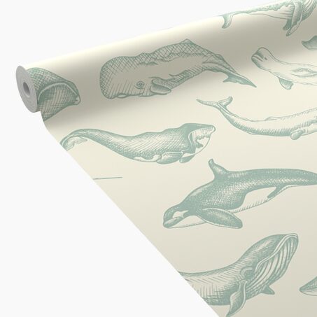 Caselio Papier peint intissé WHALY coloris bleu grisé