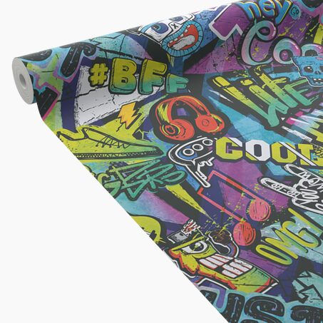 Papier peint intissé TAGGY coloris multicolore
