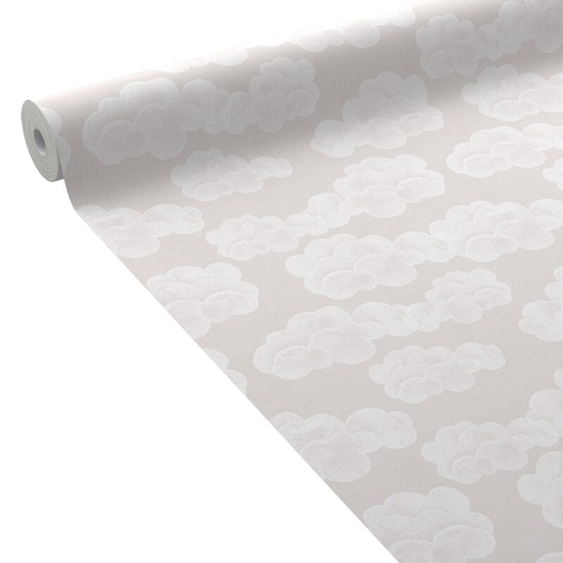 Papier peint intissé NUVOLE coloris rose pastel