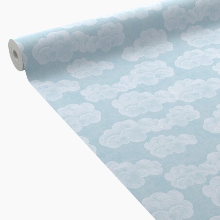 Papier peint intissé NUVOLE coloris bleu ciel