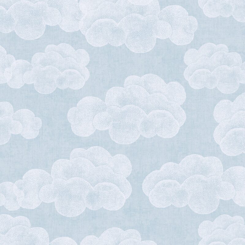 Papier peint intissé NUVOLE coloris bleu ciel
