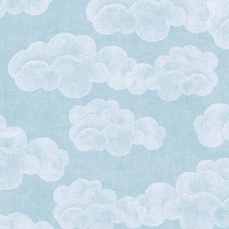 Papier peint intissé NUVOLE coloris bleu ciel