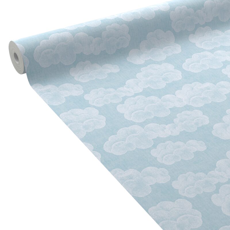 Papier peint intissé NUVOLE coloris bleu ciel