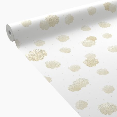 Caselio Papier peint intissé CLOUDS coloris doré