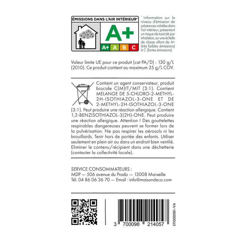 Maison déco Peinture RELOOK MEUBLES Acrylique bleu céladon Satiné 0,5 L