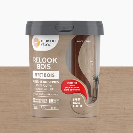 Relook bois effet bois Peinture Peinture bois flotté Satiné 0,75 L