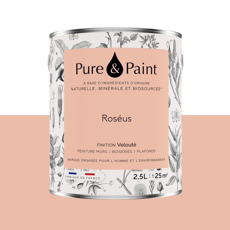 Peinture PURE AND PAINT Acrylique Roseus Mat 2,5 L