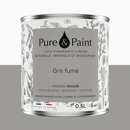 Pure and Paint Peinture Peinture gris fumé 0,5 L