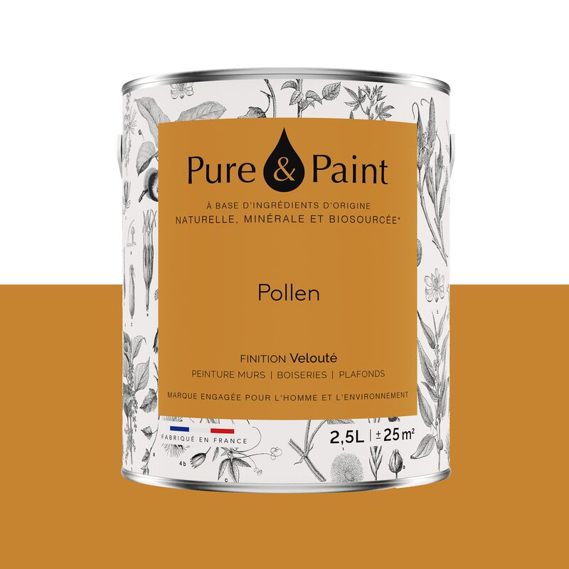 Peinture PURE AND PAINT Acrylique pollen Mat 2,5 L