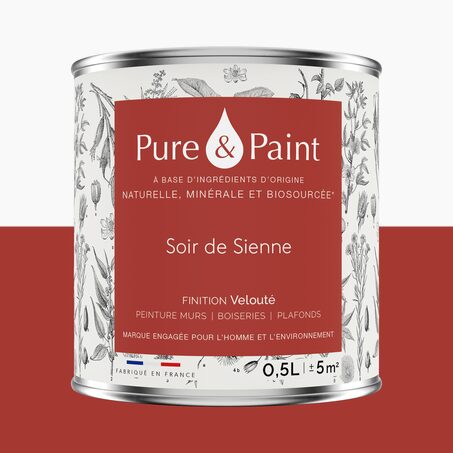 Pure and Paint Peinture Peinture Soir de Sienne 0,5 L