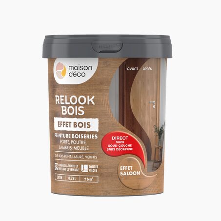 Relook bois effet bois Peinture Peinture saloon Satiné 0,75 L