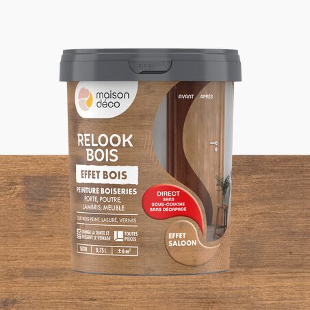Relook bois effet bois Peinture Peinture saloon Satiné 0,75 L