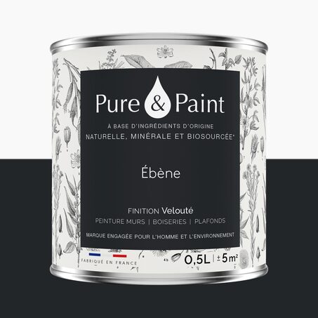 Pure and Paint Peinture Peinture ébène 0,5 L