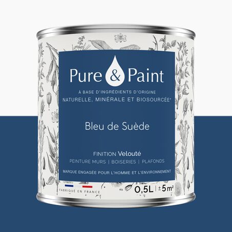 Pure and Paint Peinture Peinture Bleu de Suède 0,5 L