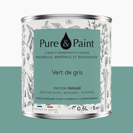 Pure and Paint Peinture Peinture vert de gris 0,5 L
