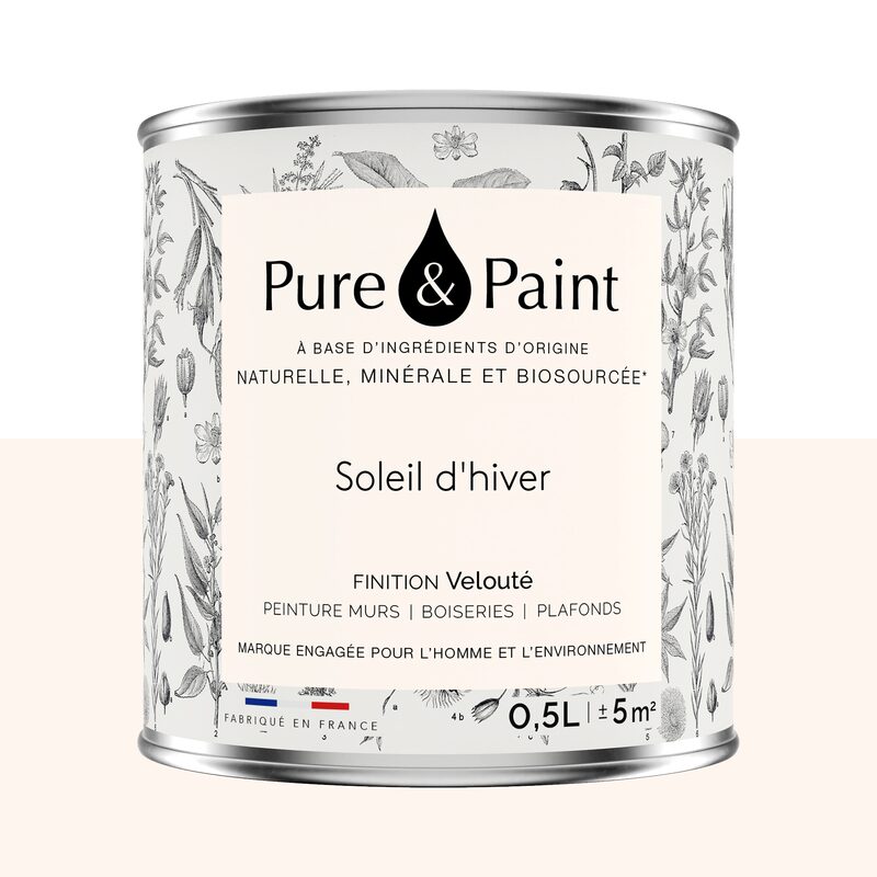 Peinture PURE AND PAINT Acrylique SOLEIL D'HIVER Mat 0,5 L