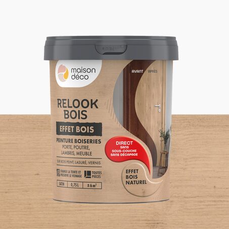 Relook bois effet bois Peinture Peinture bois naturel Satiné 0,75 L
