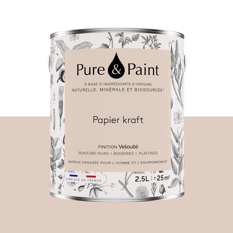 Peinture PURE AND PAINT Acrylique papier kraft Mat 2,5 L
