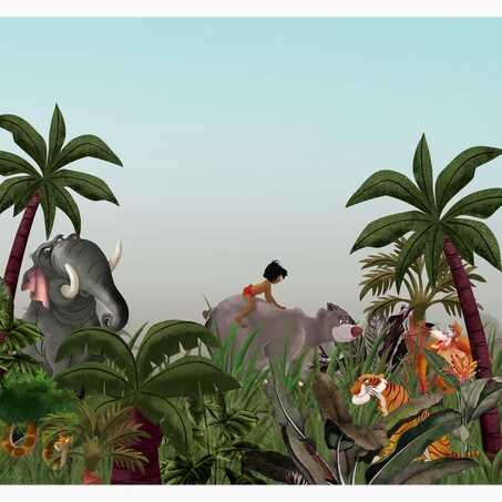 Papier peint panoramique XL LE LIVRE DE LA JUNGLE 300 x 280 cm