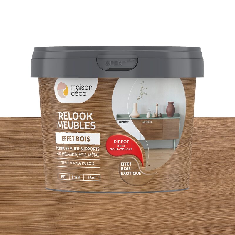 Maison déco Peinture  Acrylique bois exotique Satiné 0,38 L