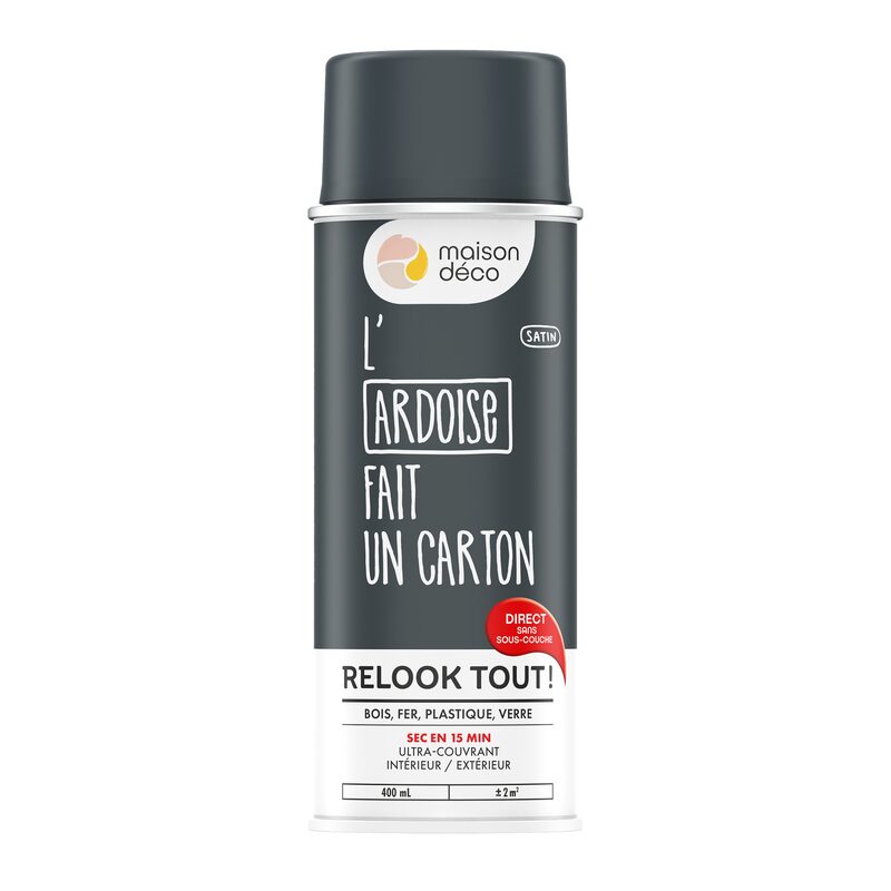 Maison déco Peinture  Acrylique ardoise Satiné 400 ML