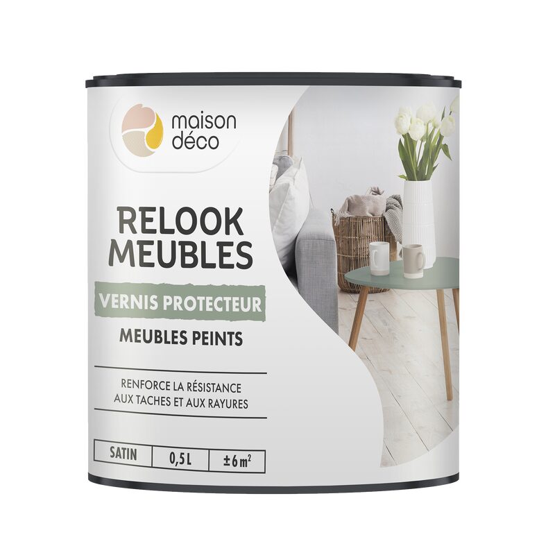 Maison déco Peinture RELOOK MEUBLES VERNIS PROTECTEUR Acrylique incolore Satiné 0,5 L