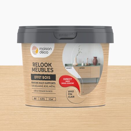 Relook meubles effet bois Peinture Peinture pin clair 0,38 L