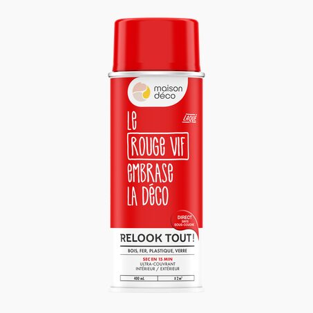 Relook tout aérosol Peinture Peinture rouge vif Brillant 400 ML