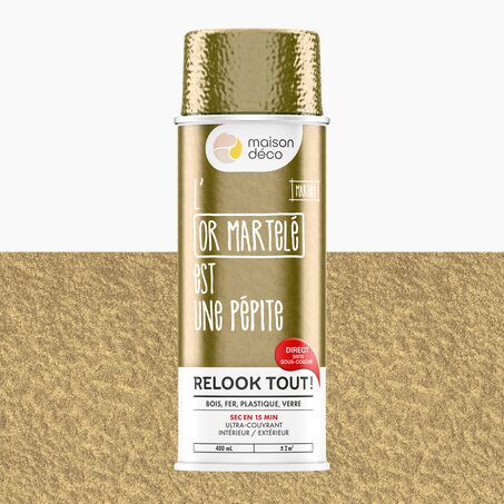 Relook tout aérosol Peinture Peinture or martelé Brillant 0,4 L