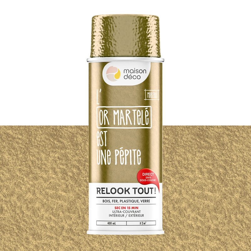 Maison déco Peinture  Acrylique or blanchi Brillant 400 ML