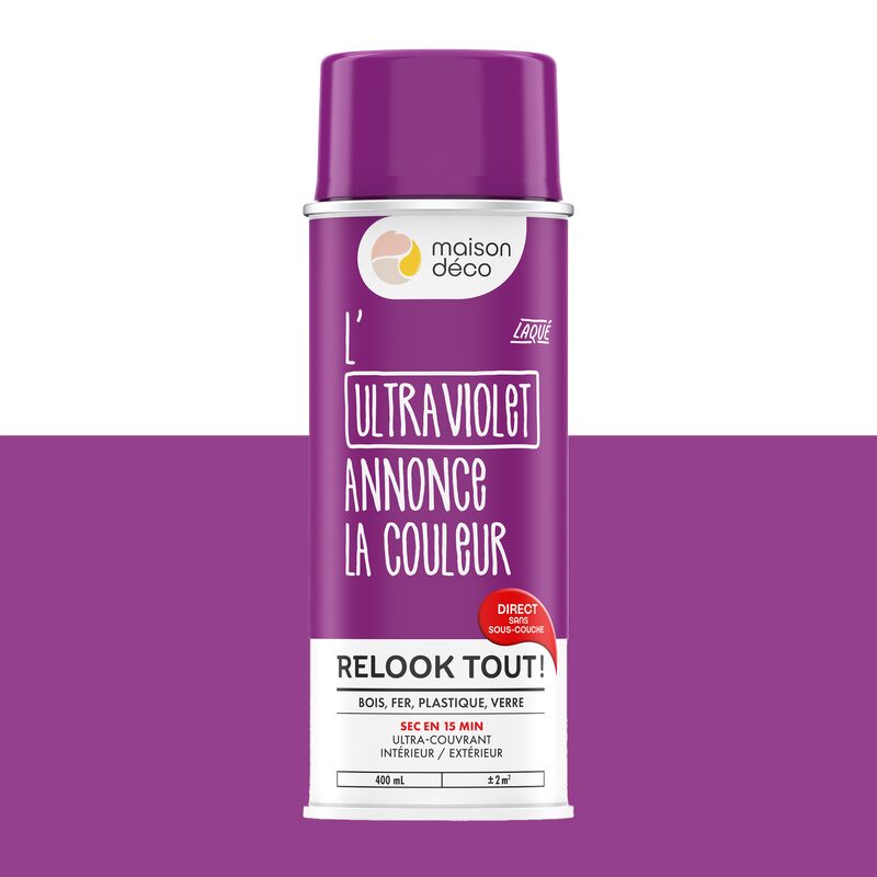 Maison déco Peinture  Acrylique ultra violet Brillant 400 ML