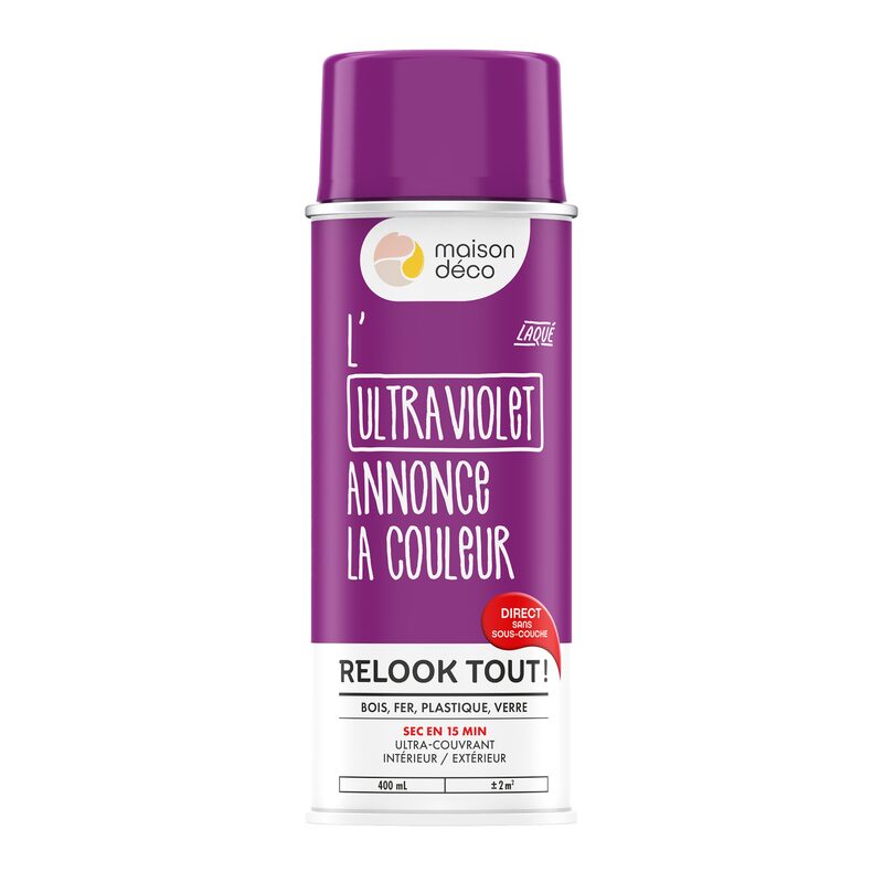 Maison déco Peinture  Acrylique ultra violet Brillant 400 ML