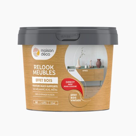 Relook meubles effet bois Peinture Peinture bois vintage Satiné 0,38 L