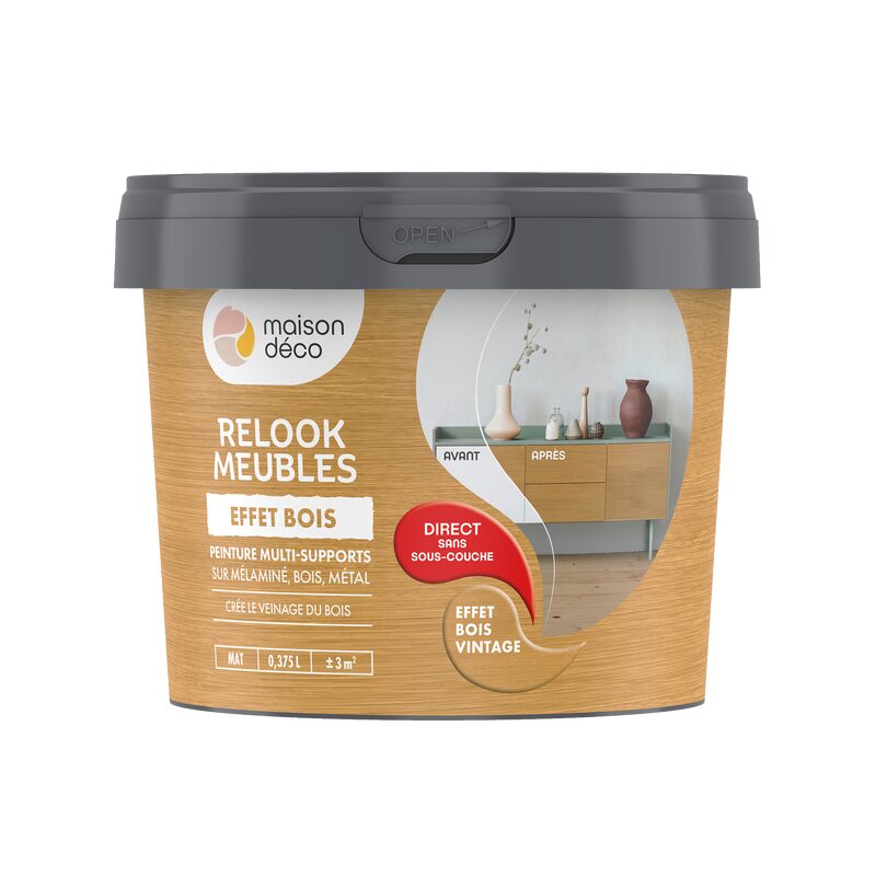 Maison déco Peinture  Acrylique bois vintage Satiné 0,38 L