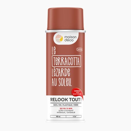 Relook tout aérosol Peinture Peinture terracotta Satiné 400 ML
