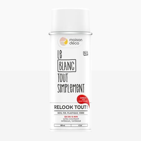Relook tout aérosol Peinture Peinture blanc Satiné 0,4 L