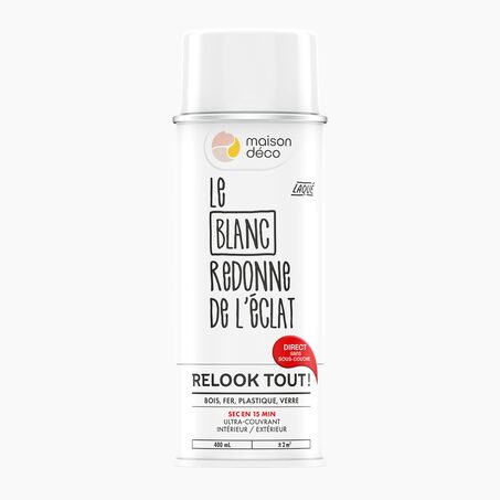 Relook tout aérosol Peinture Peinture blanc Brillant 400 ML