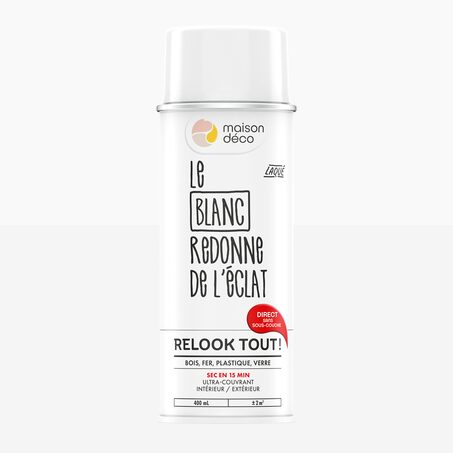 Relook tout aérosol Peinture Peinture blanc Brillant 0,4 L
