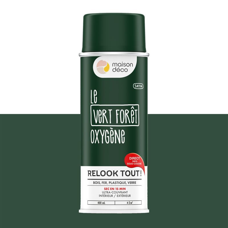 Maison déco Peinture  Acrylique vert foret Satiné 400 ML