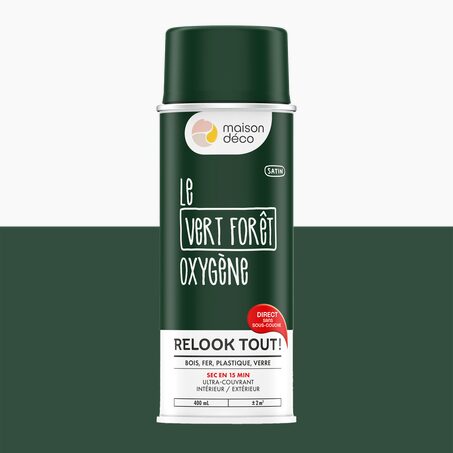 Relook tout aérosol Peinture Peinture vert foret Satiné 0,4 L