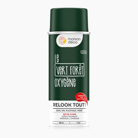 Relook tout aérosol Peinture Peinture vert foret Satiné 400 ML