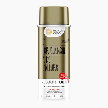 Relook tout aérosol Peinture Peinture or blanchi Brillant 400 ML