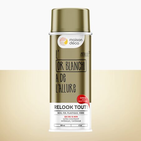 Relook tout aérosol Peinture Peinture or blanchi Brillant 0,4 L