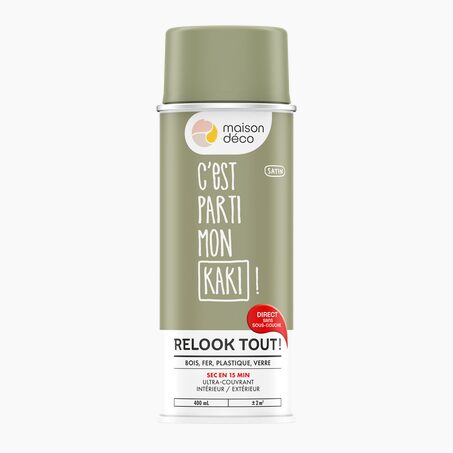 Relook tout aérosol Peinture Peinture kaki Satiné 400 ML