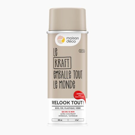 Relook tout aérosol Peinture Peinture kraft Satiné 400 ML