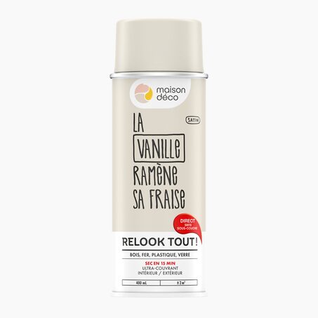 Relook tout aérosol Peinture Peinture vanille Satiné 400 ML